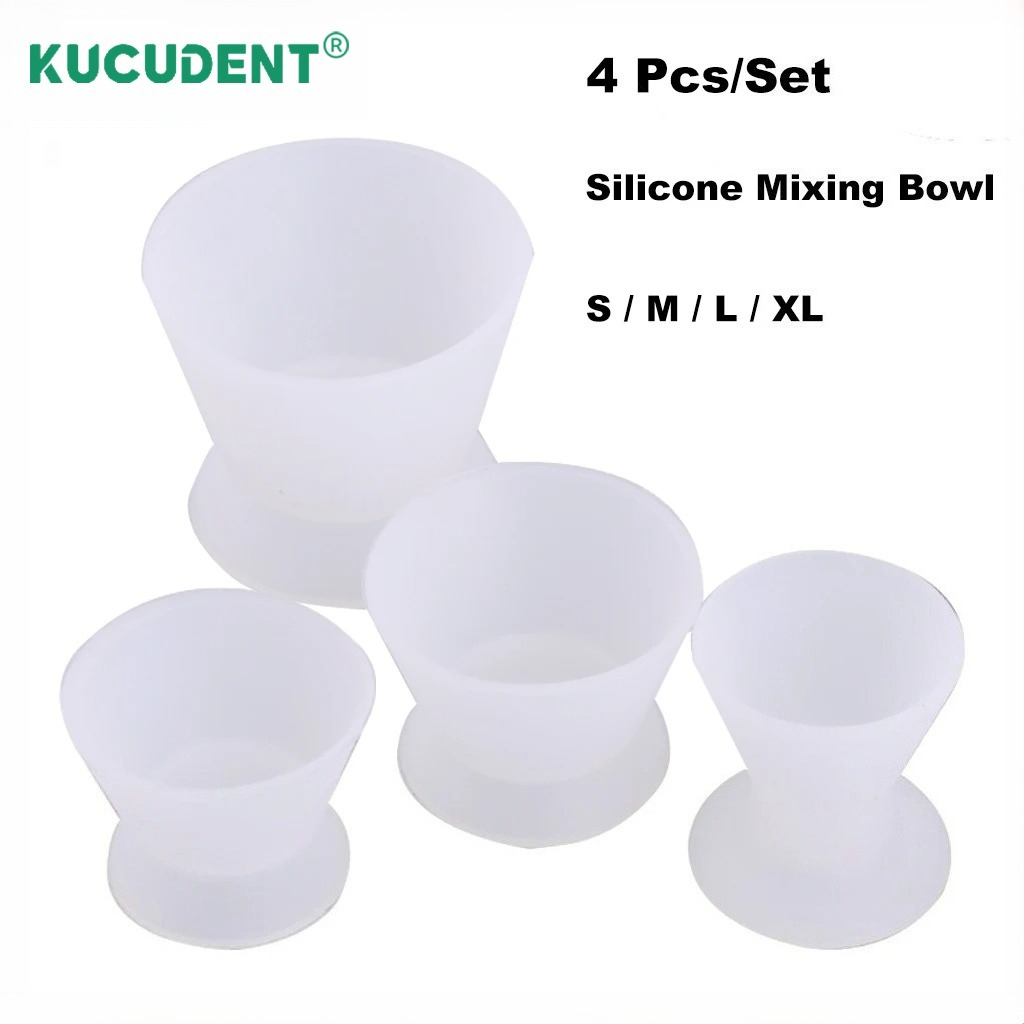 Kitchen Appliances Set - 4Pcs/Set Dental Silicone Cup Flexible Self