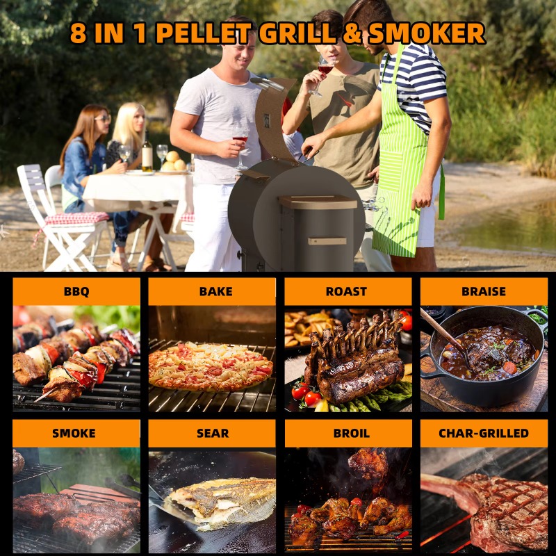 BBQ Portable Foldable Pellet G - огляд і ціна Electric Smoker Bbq