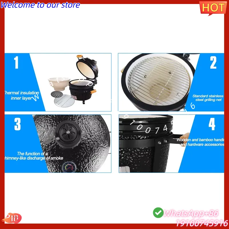 2026Hot AUPLEX 16-Inch Kamado  - огляд і ціна Electric Smoker Bbq