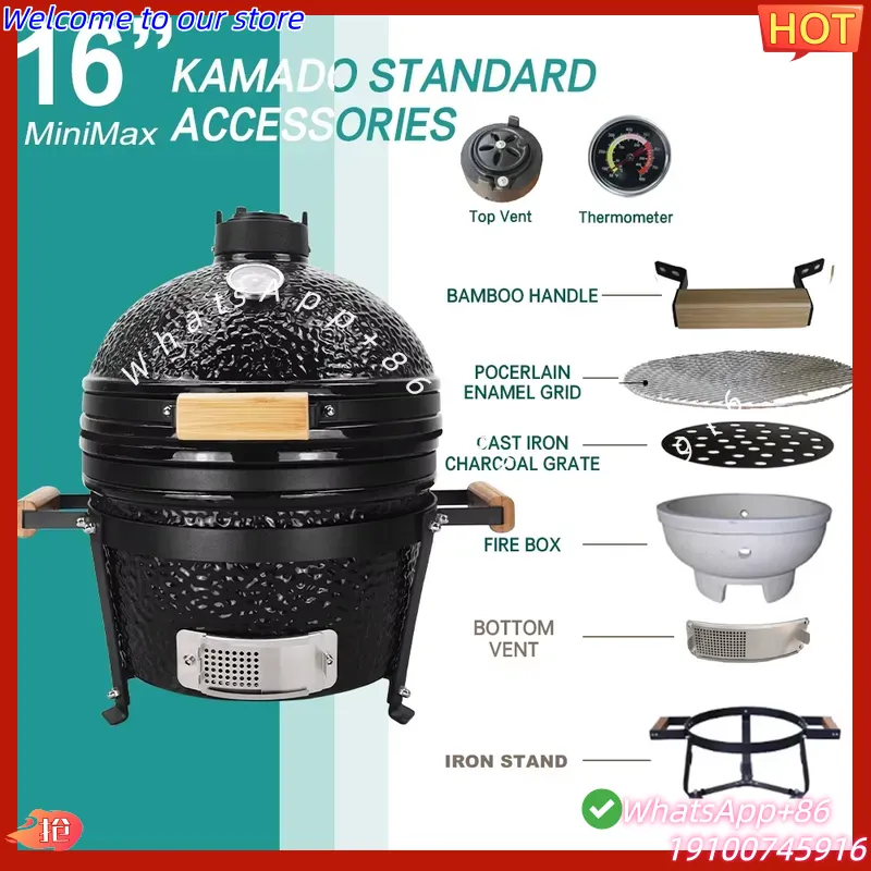 2026Hot AUPLEX 16-Inch Kamado  - огляд і ціна Electric Smoker Bbq