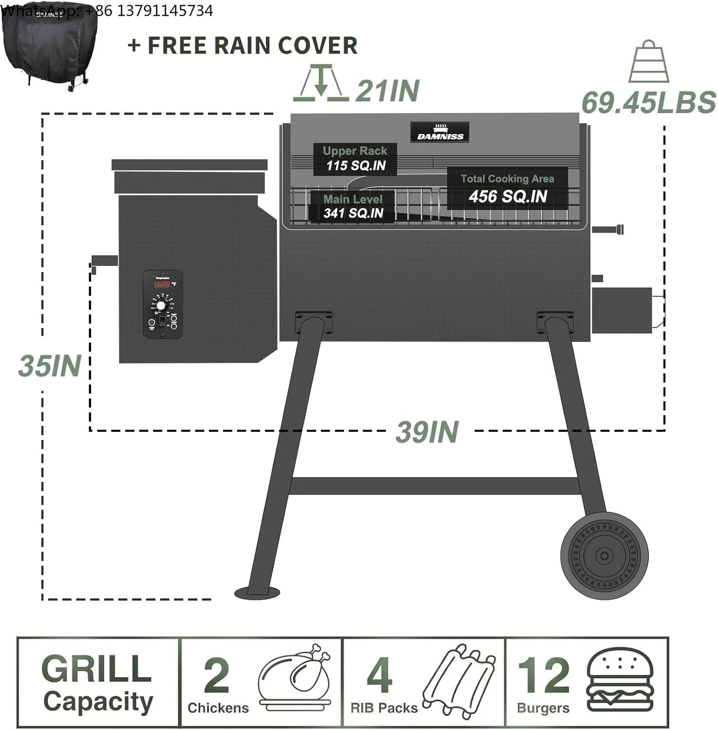 Electric Wood Pellet Smoker Gr - огляд і ціна Electric Smoker Bbq