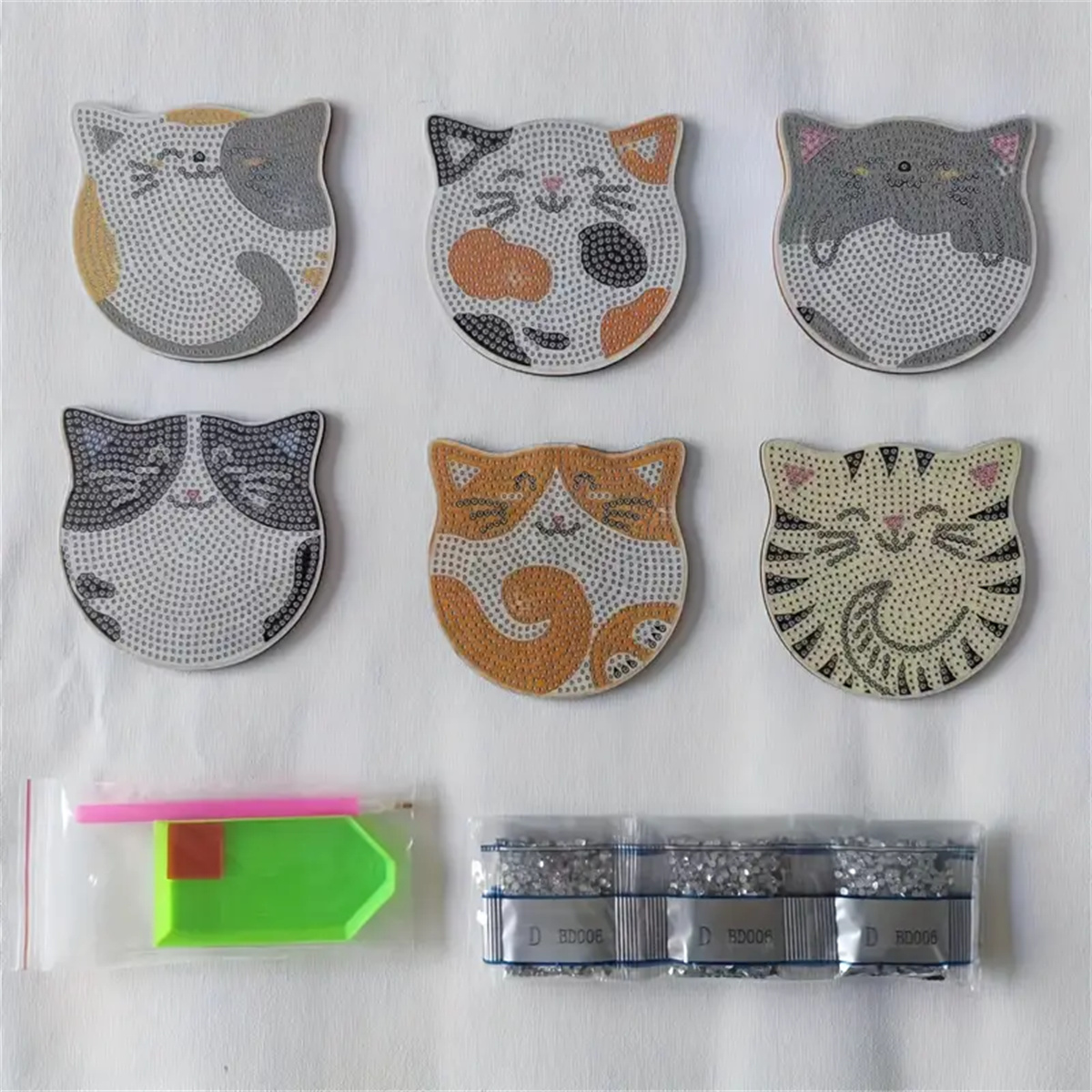 6 Pieces/set DIY Cat Rhineston - огляд і ціна Kitchen Appliances Set