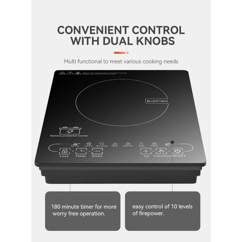 24V/48V Solar DC Induction Coo - огляд і ціна Induction Cooktop Portable