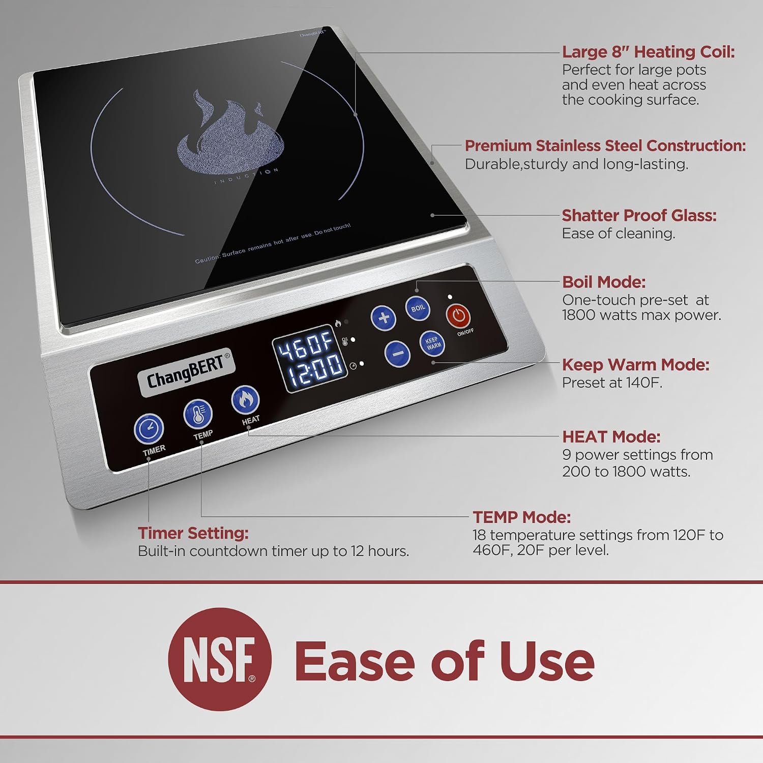 Portable Induction Cooktop Enh - огляд і ціна Induction Cooktop Portable