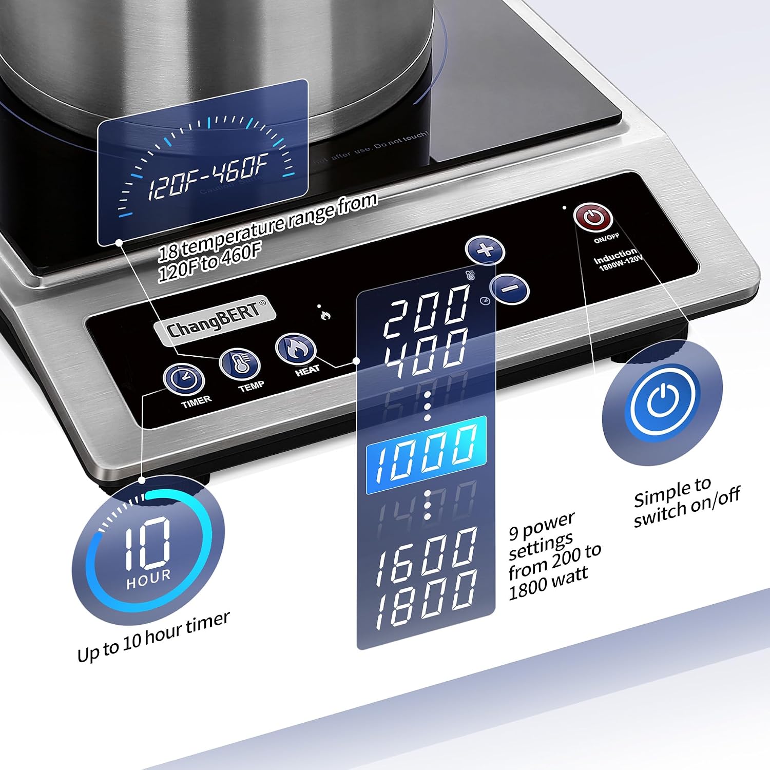 Induction Cooktop, Commercial  - огляд і ціна Induction Cooktop Portable